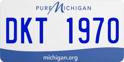 MI license plate DKT1970