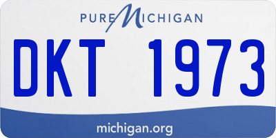 MI license plate DKT1973