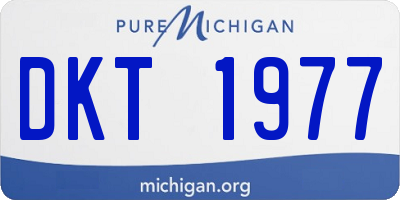 MI license plate DKT1977