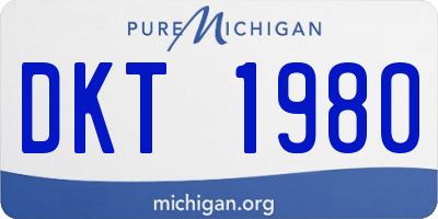MI license plate DKT1980