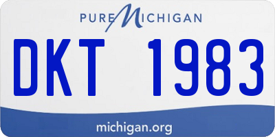 MI license plate DKT1983