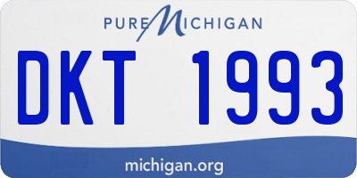 MI license plate DKT1993