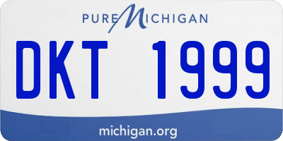 MI license plate DKT1999