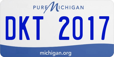 MI license plate DKT2017