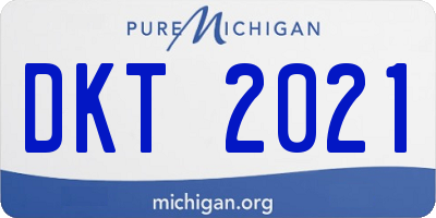 MI license plate DKT2021