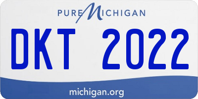 MI license plate DKT2022