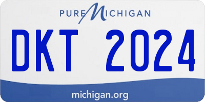 MI license plate DKT2024