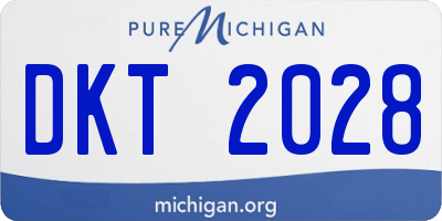 MI license plate DKT2028