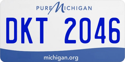 MI license plate DKT2046