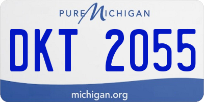 MI license plate DKT2055