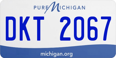 MI license plate DKT2067