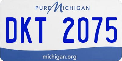 MI license plate DKT2075