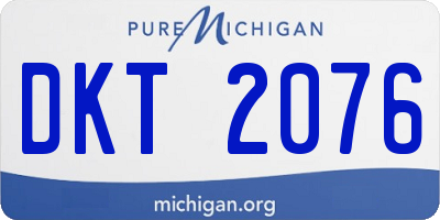 MI license plate DKT2076