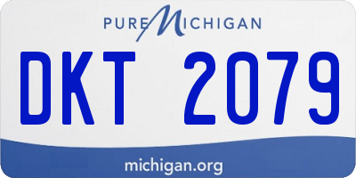 MI license plate DKT2079