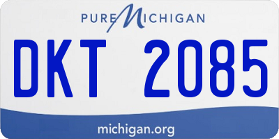 MI license plate DKT2085