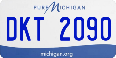 MI license plate DKT2090