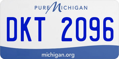 MI license plate DKT2096