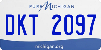 MI license plate DKT2097
