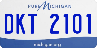 MI license plate DKT2101
