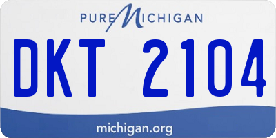 MI license plate DKT2104