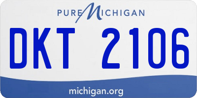 MI license plate DKT2106