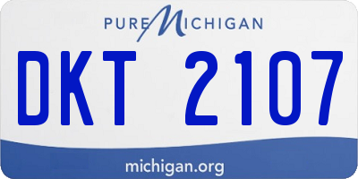 MI license plate DKT2107