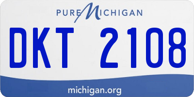 MI license plate DKT2108