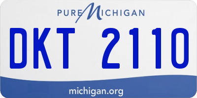 MI license plate DKT2110