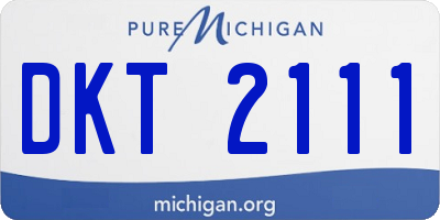 MI license plate DKT2111