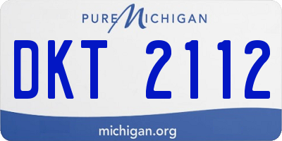 MI license plate DKT2112