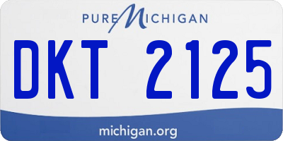 MI license plate DKT2125