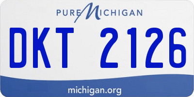 MI license plate DKT2126