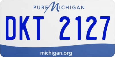 MI license plate DKT2127