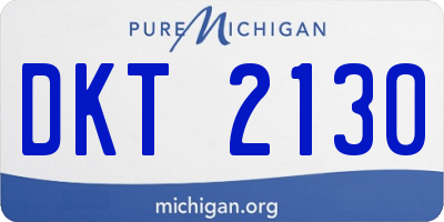 MI license plate DKT2130