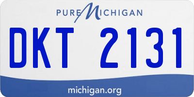 MI license plate DKT2131