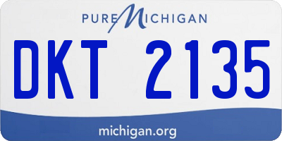 MI license plate DKT2135