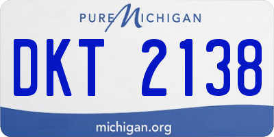 MI license plate DKT2138