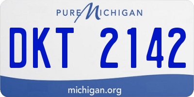 MI license plate DKT2142