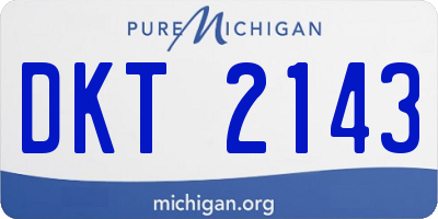 MI license plate DKT2143