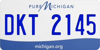MI license plate DKT2145