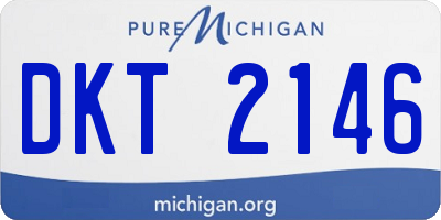 MI license plate DKT2146