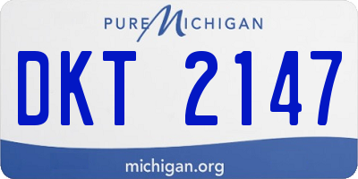 MI license plate DKT2147