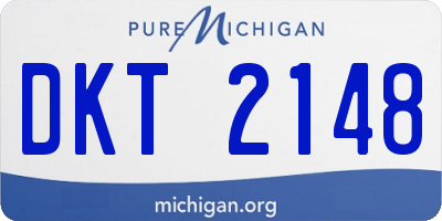 MI license plate DKT2148