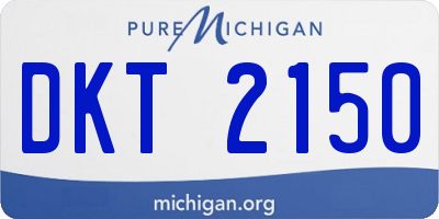 MI license plate DKT2150