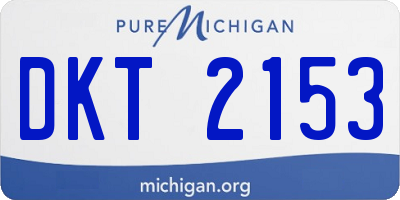 MI license plate DKT2153