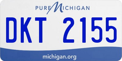 MI license plate DKT2155