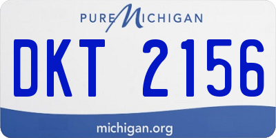 MI license plate DKT2156