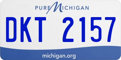 MI license plate DKT2157
