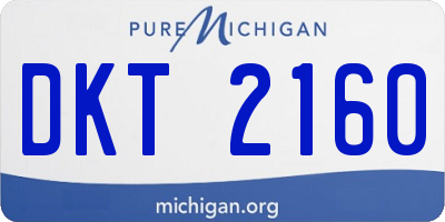 MI license plate DKT2160