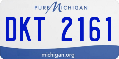 MI license plate DKT2161